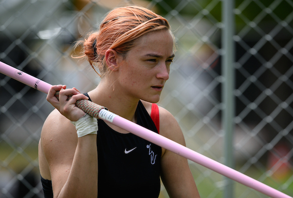 Athlete holding javelin getting ready to throw