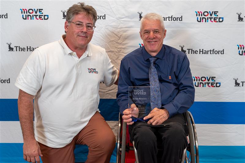 Move United CEO Glenn Merry and 2025 Summer Adaptive Sports Hall of Fame Inductee Shawn Meredith
