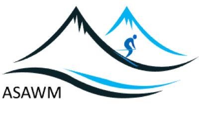 Black and Blue mountain with skier