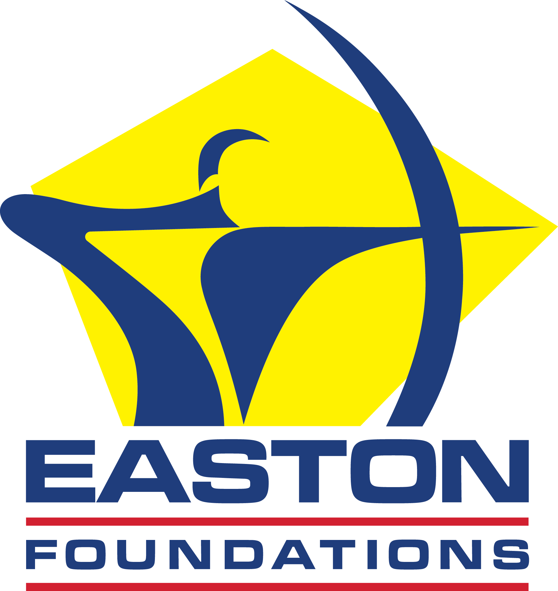 Yellow background with Blue archer